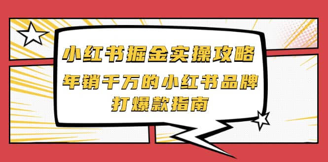 小红书掘金实操攻略，年销千万的小红书品牌打爆款指南-宝贝POS网